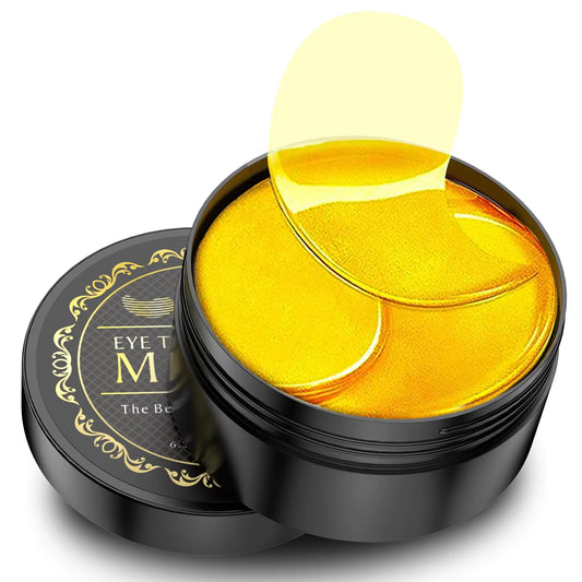 Charm Muse Studio Under Eye Patches - 60 Pcs - 24K Gold Eye Mask- Puffy Eyes & Dark Circles TreatmentsReduce Under Eye Bags and Smooth WrinklesEye Skin Care Pads With CollagenHyaluronic Acid & Castor Oil