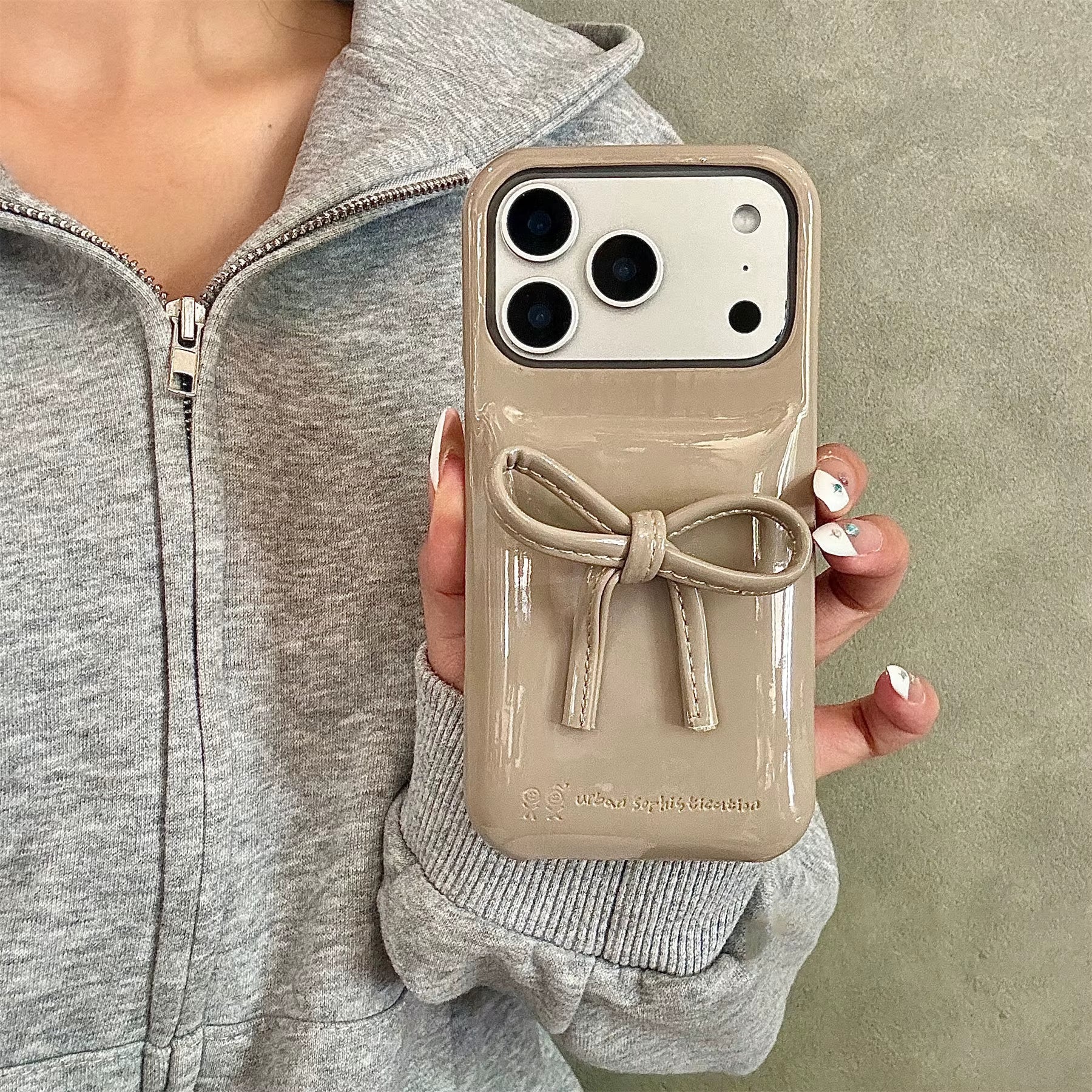 INS Cute Glossy 3D Soap Thin Ribbon Bow Phone Case for Iphone 17 16 15 14 Pro Max Candy Color Silicone Cover Shockproof Shell