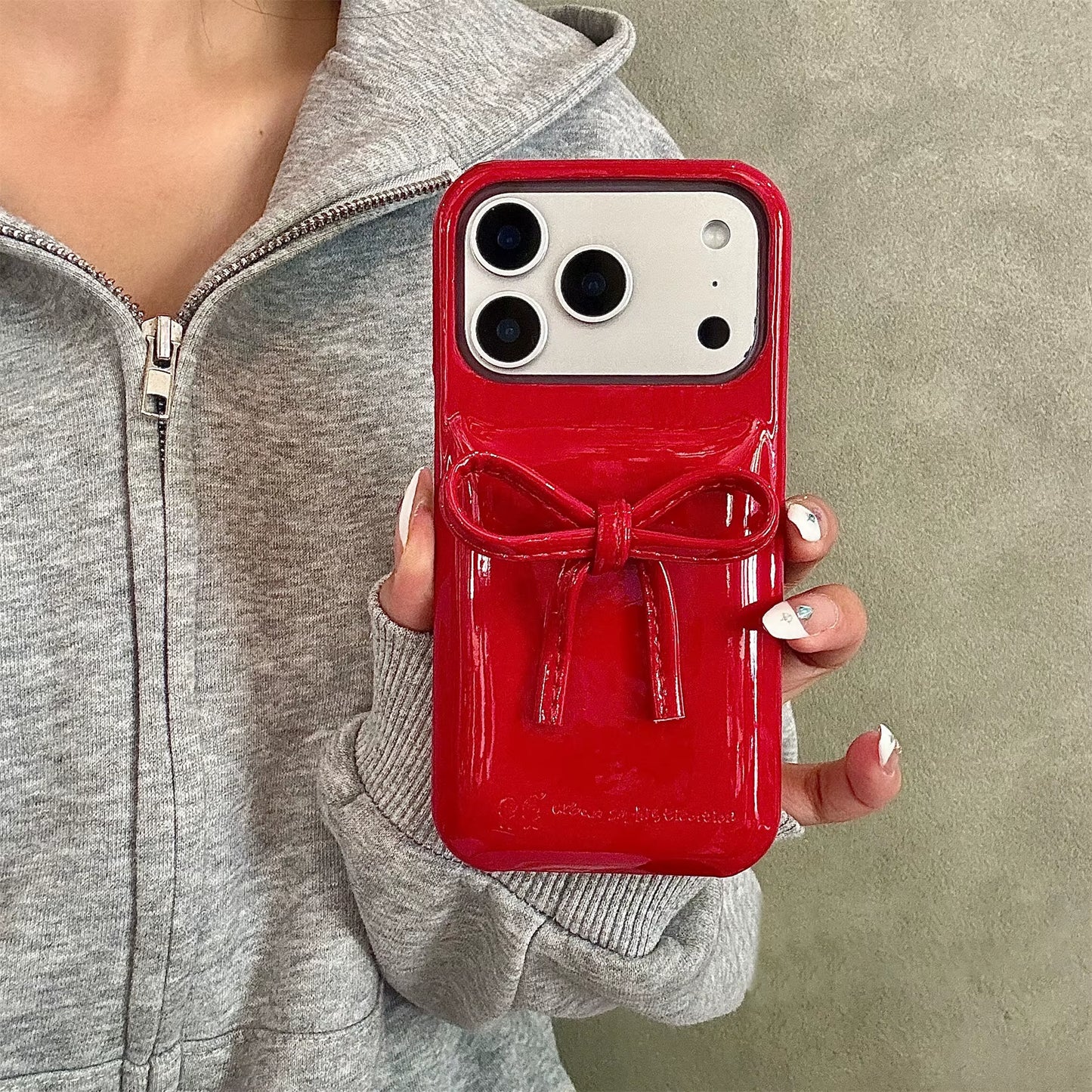 INS Cute Glossy 3D Soap Thin Ribbon Bow Phone Case for Iphone 17 16 15 14 Pro Max Candy Color Silicone Cover Shockproof Shell