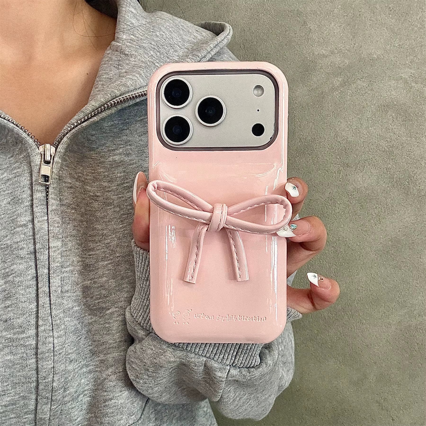 INS Cute Glossy 3D Soap Thin Ribbon Bow Phone Case for Iphone 17 16 15 14 Pro Max Candy Color Silicone Cover Shockproof Shell