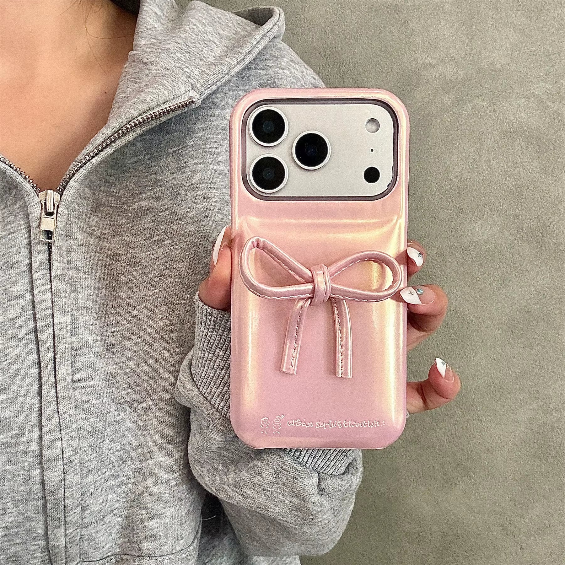 INS Cute Glossy 3D Soap Thin Ribbon Bow Phone Case for Iphone 17 16 15 14 Pro Max Candy Color Silicone Cover Shockproof Shell