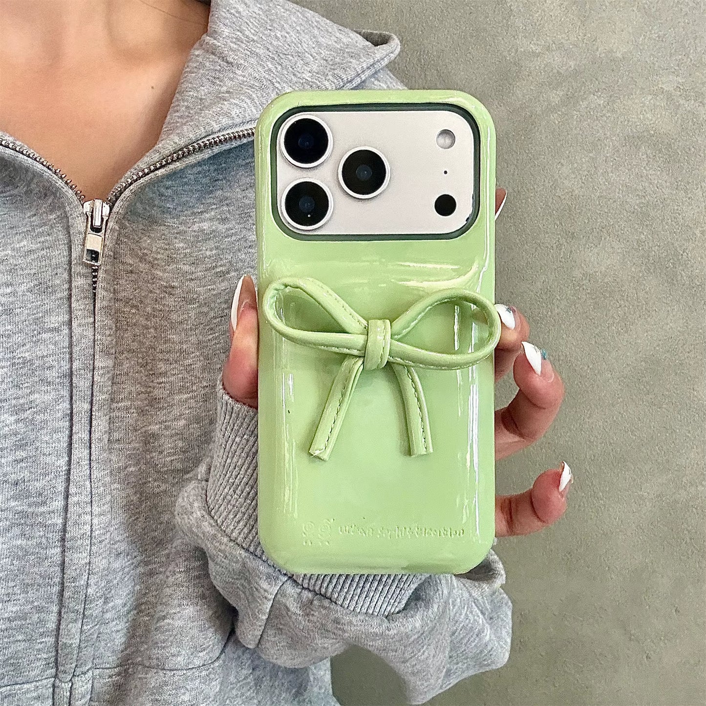 INS Cute Glossy 3D Soap Thin Ribbon Bow Phone Case for Iphone 17 16 15 14 Pro Max Candy Color Silicone Cover Shockproof Shell