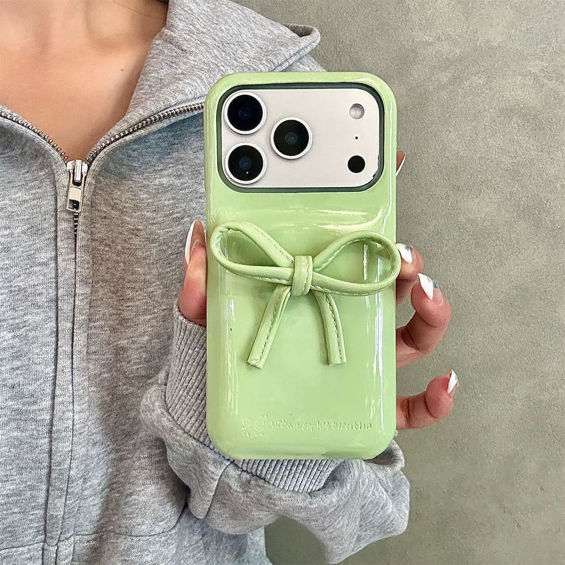 INS Cute Glossy 3D Soap Thin Ribbon Bow Phone Case for Iphone 17 16 15 14 Pro Max Candy Color Silicone Cover Shockproof Shell